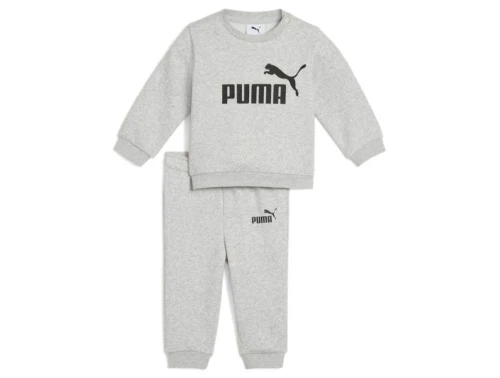 Lysegråt sweatsæt med sort logo print fra Puma minicats jogger 686280 04 light gray heather 